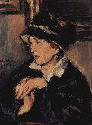 Portrat einer Dame mit dunklem Hut Anton Faistauer